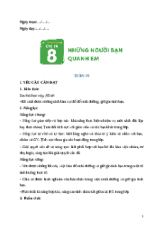 Giáo án Tuần 29 Hoạt động trải nghiệm lớp 5 Cánh diều