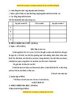 Đề thi giữa kì 1 Tiếng Việt lớp 3 Chân trời sáng tạo (đề 2)