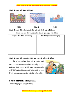 Đề thi giữa kì 1 Tiếng Việt lớp 3 Kết nối tri thức (đề 2)