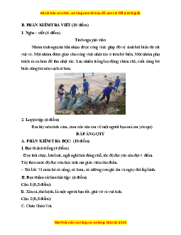 Đề thi giữa kì 1 Tiếng Việt lớp 3 Kết nối tri thức (đề 3)