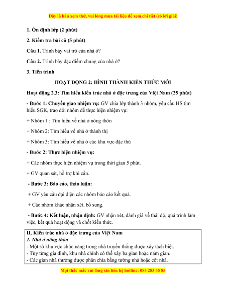 Giáo án Công nghệ 6 Kết nối tri thức (năng lực số)