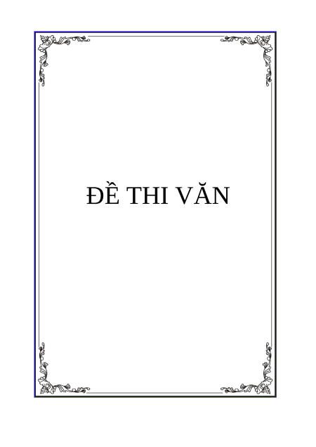 (Ôn thi Viên chức THCS) Đề thi Ngữ văn