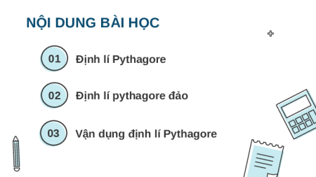 Giáo án điện tử Định lí Pythagore Toán 8 Chân trời sáng tạo