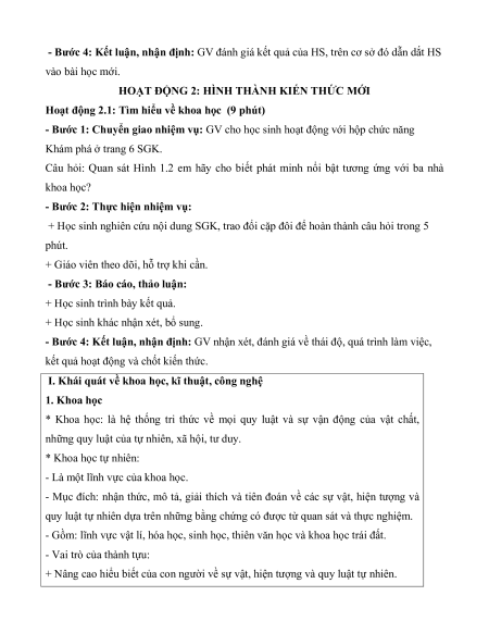 Giáo án Công nghệ 10 Thiết kế Kết nối tri thức (năng lực số)