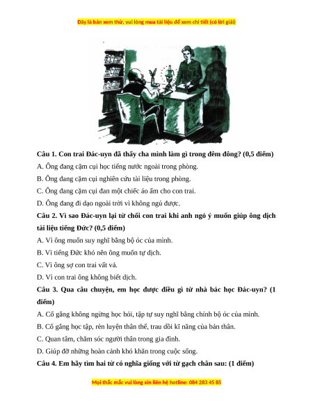Đề thi cuối kì 1 Tiếng Việt lớp 3 Chân trời sáng tạo - Đề 8