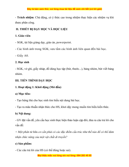 Giáo án Sinh học 12 Kết nối tri thức (năng lực số)