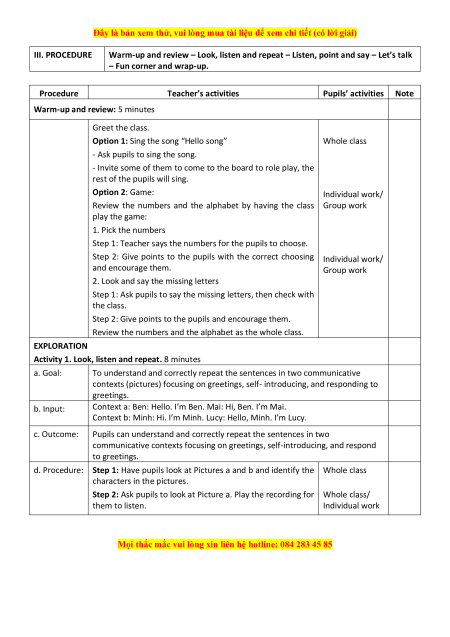 Giáo án Tiếng Anh 3 Global success (năng lực số)