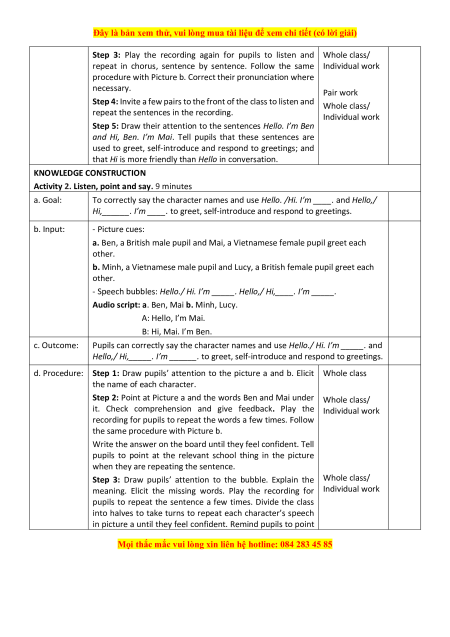Giáo án Tiếng Anh 3 Global success (năng lực số)