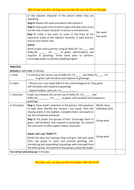 Giáo án Tiếng Anh 3 Global success (năng lực số)