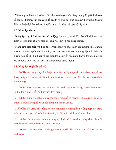 Giáo án Sinh học 11 Kết nối tri thức (năng lực số)