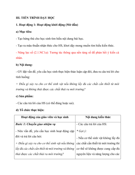 Giáo án Sinh học 11 Kết nối tri thức (năng lực số)