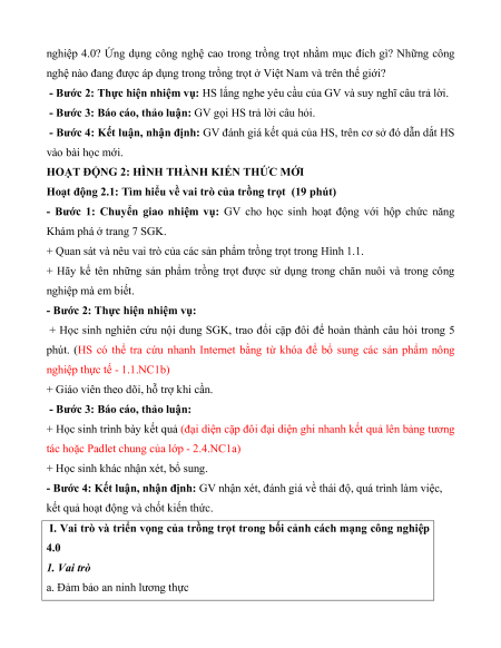 Giáo án Công nghệ 10 (năng lực số)
