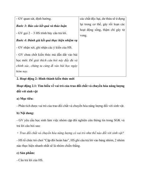 Giáo án Sinh học 11 Kết nối tri thức (năng lực số)