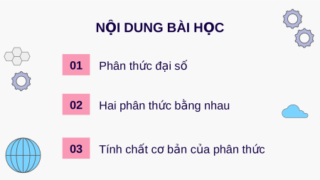 Giáo án điện tử Phân thức đại số Toán 8 Chân trời sáng tạo