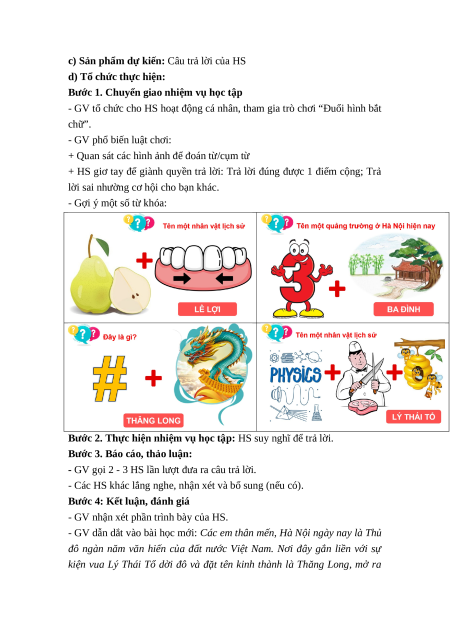 Giáo án Bài 12 Lịch sử & Địa lí lớp 4 Kết nối tri thức: Thăng Long - Hà Nội