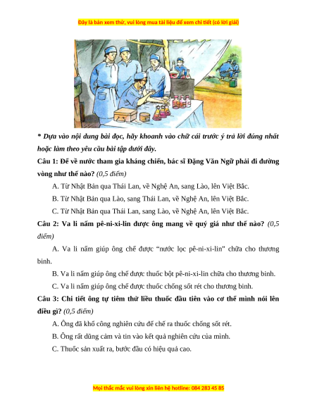 Đề thi cuối kì 1 Tiếng Việt lớp 3 Cánh diều (Đề 2)