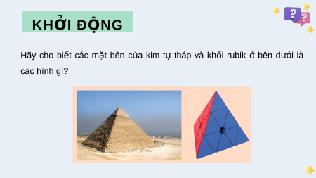 Giáo án điện tử Hình chóp tam giác đều – Hình chóp tứ giác đều Toán 8 Chân trời sáng tạo