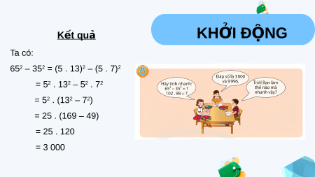 Giáo án điện tử Hằng đẳng thức đáng nhớ Toán 8 Chân trời sáng tạo