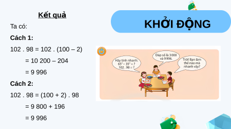 Giáo án điện tử Hằng đẳng thức đáng nhớ Toán 8 Chân trời sáng tạo