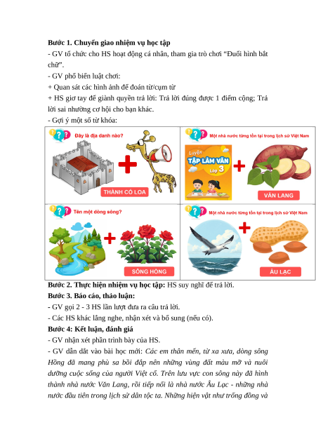 Giáo án Bài 11 Lịch sử & Địa lí lớp 4 Kết nối tri thức: Sông Hồng và văn minh Sông Hồng