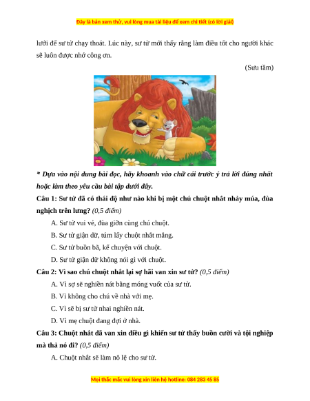 Đề thi cuối kì 1 Tiếng Việt lớp 3 Cánh diều (Đề 7)