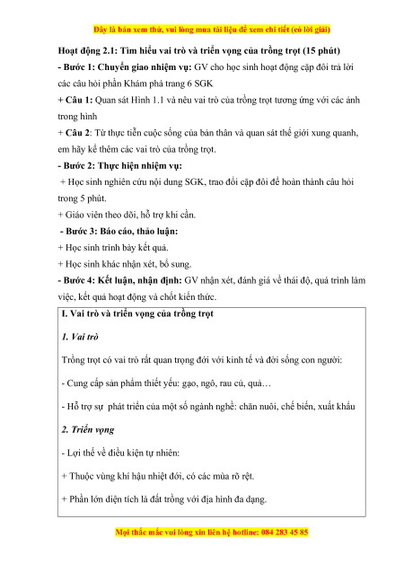 Giáo án Công nghệ 7 Kết nối tri thức (năng lực số)