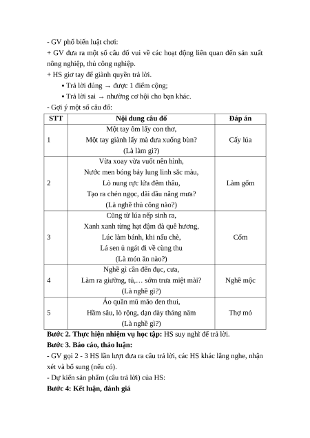 Giáo án Bài 9 Lịch sử & Địa lí lớp 4 Kết nối tri thức: Dân cư và hoạt động sản xuất ở vùng Đồng bằng Bắc Bộ