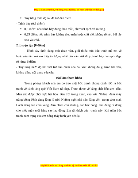 Đề thi cuối kì 1 Tiếng Việt lớp 3 Chân trời sáng tạo - Đề 7
