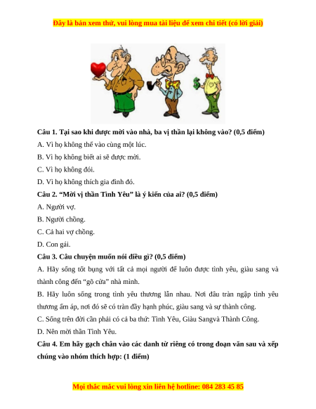 Đề thi cuối kì 1 Tiếng Việt lớp 4 Kết nối tri thức (đề 9)