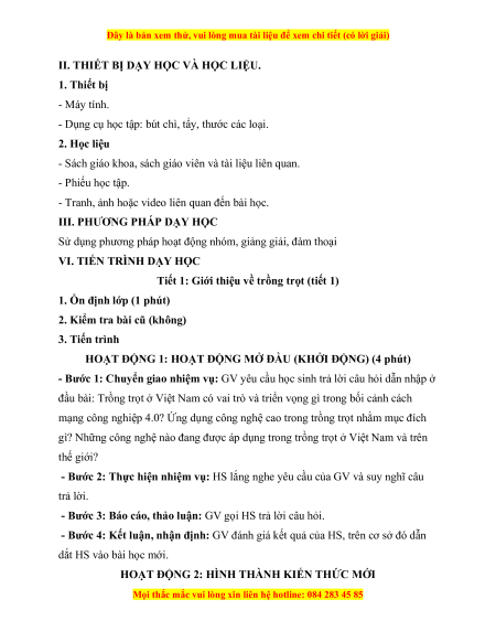 Giáo án Công nghệ 10 (năng lực số)