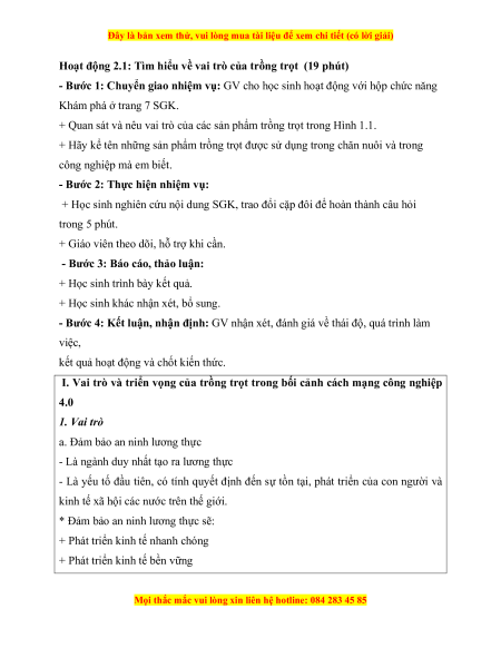 Giáo án Công nghệ 10 (năng lực số)