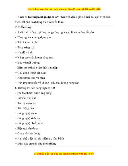 Giáo án Công nghệ 10 (năng lực số)