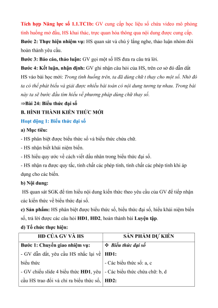 Giáo án Học kì 2 Toán 7 Kết nối tri thức (năng lực số)