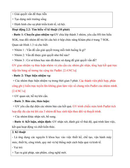 Giáo án Công nghệ 10 (năng lực số)