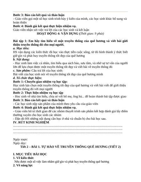 Giáo án GDCD 7 Kết nối tri thức (năng lực số)