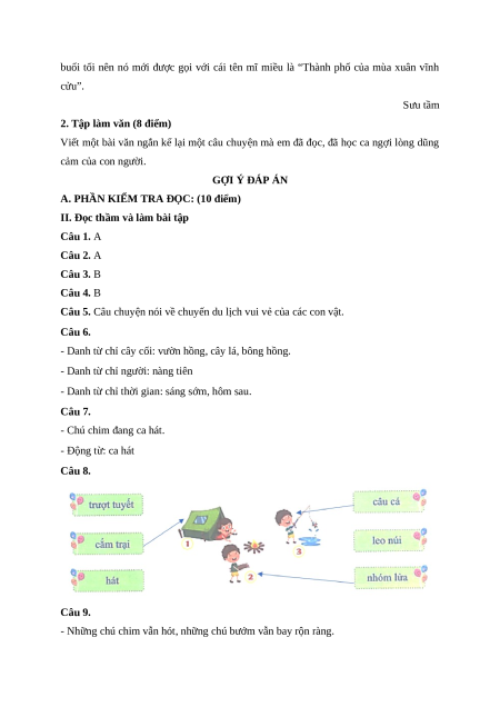Đề thi giữa kì 1 Tiếng Việt lớp 4 Chân trời sáng tạo (đề 3)