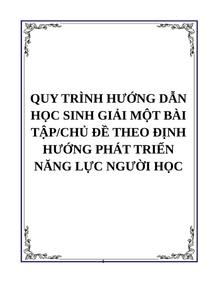 (Ôn thi Viên chức THCS) Hướng dẫn học sinh làm bài tập, chủ đề theo định hướng phát triển năng lực người học