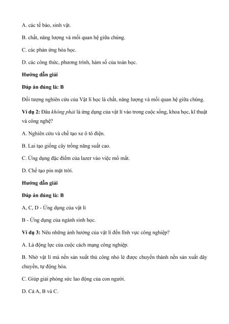 Các dạng bài tập Vật lí 10 (có lời giải)