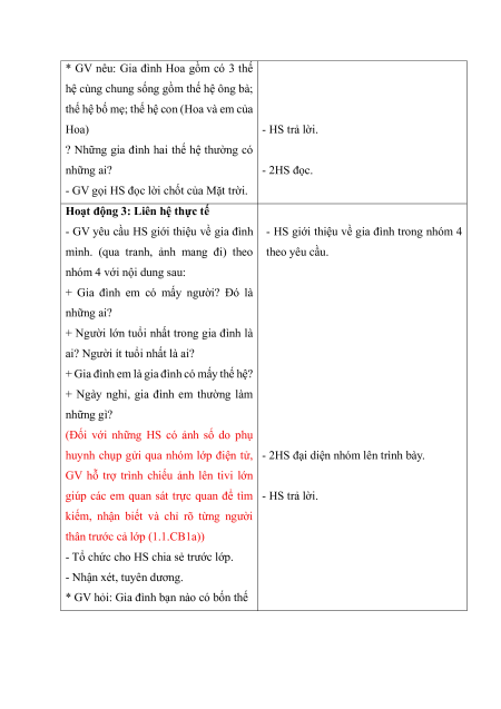 Giáo án Tự nhiên xã hội lớp 2 (sách mới) | Giáo án Tự nhiên và xã hội lớp 2
