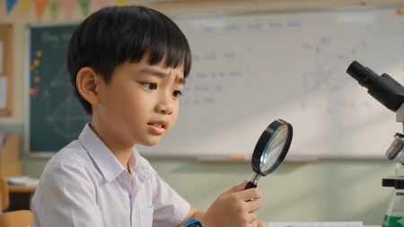 Video AI khởi động Vật lí 6 (KHTN 6) Bài 4: Sử dụng kính hiển vi quang học