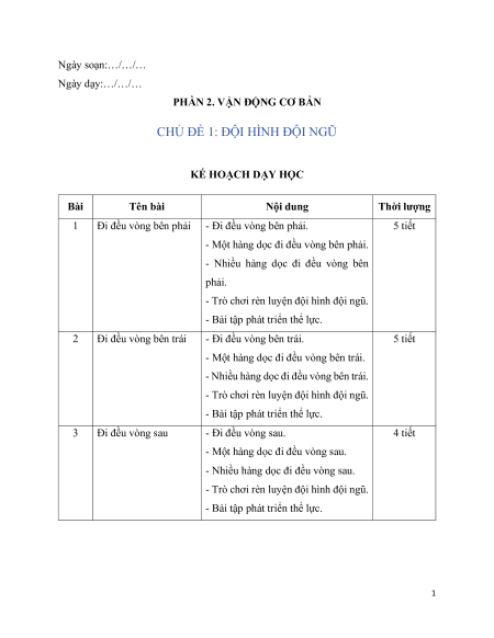 Giáo án GDTC lớp 4 Kết nối tri thức (năng lực số)