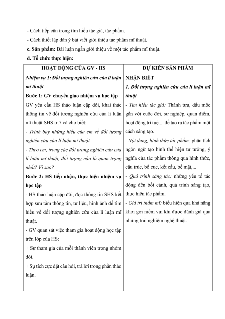 Giáo án Mĩ thuật 11 Kết nối tri thức (năng lực số)