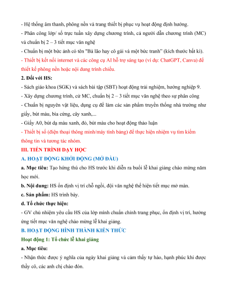 Giáo án Hoạt động trải nghiệm 9 Kết nối tri thức (năng lực số)