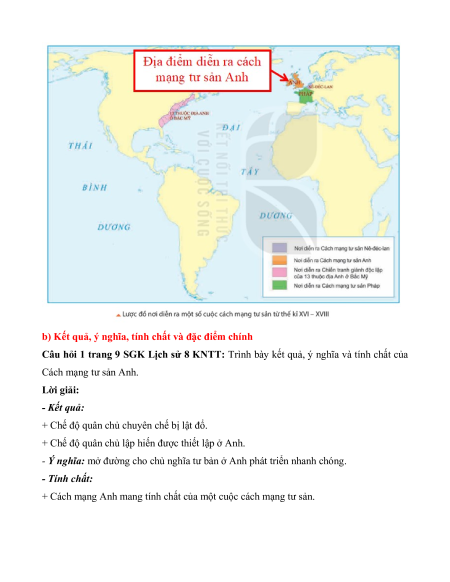 Giải sgk Lịch sử 8 (sách mới)