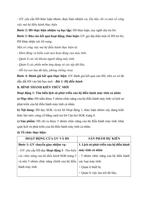 Giáo án Tin học 11 (năng lực số)