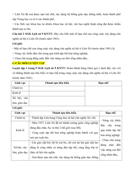 Giải sgk Lịch sử 9 (sách mới)