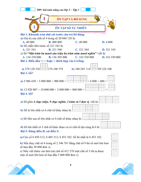 500+ Bài toán nâng cao lớp 5