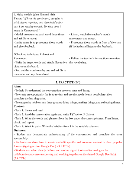 Giáo án Tiếng Anh 7 Global success (năng lực số)
