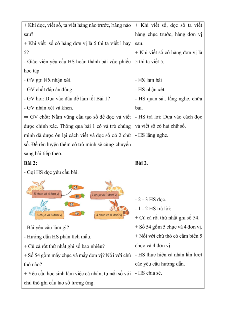 Giáo án Toán lớp 2 (sách mới) | Giáo án Toán lớp 2