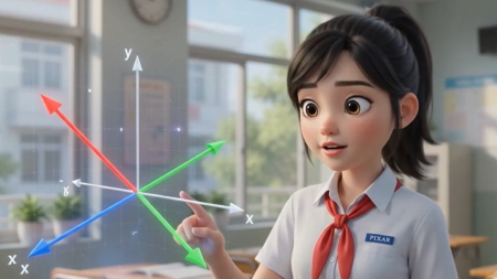 Video AI khởi động Toán 12 Vẽ vectơ tổng của ba vectơ trong không gian bằng phần mềm GeoGebra